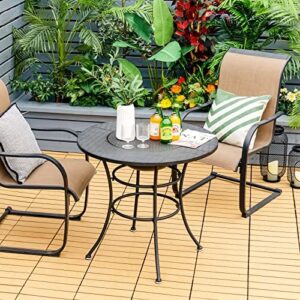 Gather warmth and friends around the Tangkula 32 Inch Outdoor Fire Pit Dining Table, featuring a 4-in-1 round wood burning fire pit bowl with poker, cover, grill, log grate, and spark screen. Perfect for BBQs and camping!