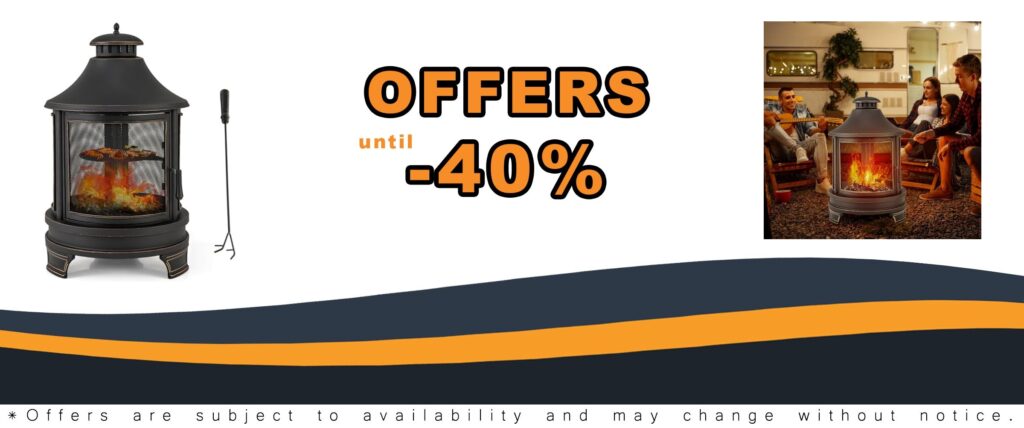 Giantex 2 in 1 Outdoor Fire Pit Grill Fireplace Chiminea with Spark Screen Door