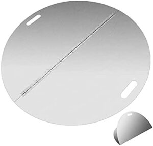 Get cozy warmth and convenience with this stainless steel fire pit heat lid. Perfect for outdoor gatherings, it directs heat down and out while featuring a carrying handle and foldable legs for easy transport.