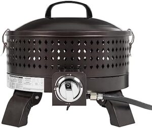 Get cozy with our Campfire Portable Gas Fire Pit, perfect for indoor or outdoor gatherings. Features a diamond design and adjustable flame control.