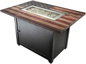 Cozy up with Endless Summer's The Americana fire pit, featuring a 40x28 rectangle design perfect for outdoor gatherings. Enjoy warm ambiance and savings with this affordable LP gas fire pit.