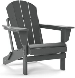 "Enhance your outdoor gatherings with the TORVA Folding Adirondack Chair, featuring an all-weather proof design and fire pit chair for cozy BBQs and beach days. Perfect for patio, deck, garden, or backyard use."