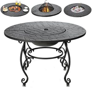 Here is the optimized SEO meta description:

"Enhance outdoor gatherings with Giantex's 4-in-1 Fire Pit Table featuring a wood-burning fire pit, grill grate, and poker. Perfect for poolside or backyard use."