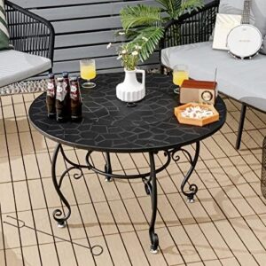 Here is the optimized SEO meta description:

"Enhance outdoor gatherings with Giantex's 4-in-1 Fire Pit Table featuring a wood-burning fire pit, grill grate, and poker. Perfect for poolside or backyard use."