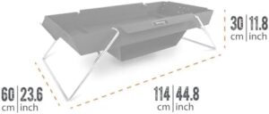 Portable Fire Pit for camping & backpacking: Petromax's Outdoor Raised Fire Trough lets you grill, bake, cook and roast with ease, perfect for outdoor adventures.