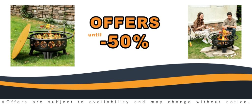 “38 Inch 3-in-1 Outdoor Fire Pit with Grill and Spark Screen”