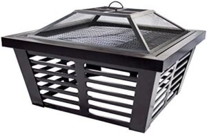 Add warmth to your outdoor gatherings with the Pleasant Hearth OFW191S Hudson Square Steel fire pit, featuring a wenge finish and 34-inch diameter. Perfect for cozy nights.