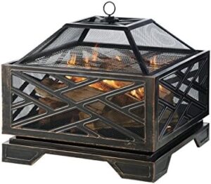 Enchant your outdoor gatherings with the Pleasant Hearth Martin Extra Deep Wood Burning Fire Pit, featuring a durable steel construction and extra deep design for cozy ambiance.