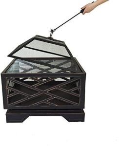 Enchant your outdoor gatherings with the Pleasant Hearth Martin Extra Deep Wood Burning Fire Pit, featuring a durable steel construction and extra deep design for cozy ambiance.