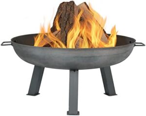 Warm up outdoor gatherings with the Sunnydaze 30-Inch Cast Iron Fire Pit, featuring heavy-duty construction and steel finish for durability. Perfect for wood-burning fires on patios or backyards.