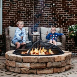 Here is the optimized SEO meta description:

"Protect your outdoor fire pit with Suncreat's heavy-duty steel mesh screen and ember lid. Perfect for 40-inch patio fire pits, keep sparks contained and enjoy cozy gatherings."