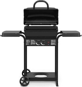 Savor the flavors of outdoor cooking with the Cast 2-Burner Liquid Propane Gas Grill, featuring a black finish and compact design for easy portability. Enjoy grilling favorites at home or on-the-go, without breaking the bank - get ready to fire up some deals!