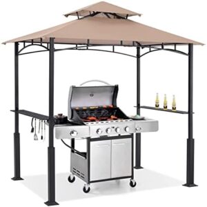 Elevate your outdoor grilling experience with the ABCCANOPY 8x5 Grill Gazebo, featuring a led light for enhanced ambiance and khaki design. Perfect for patio and backyard gatherings.