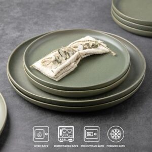 "Elevate your dining experience with AmorArc's Wavy Rim Dinnerware Sets, featuring chip-resistant and dishwasher-safe plates and bowls. Perfect for serving 8, this set of 24 pieces is a great value!"