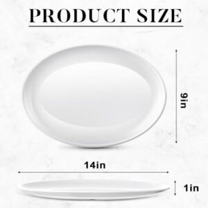 "Elevate your serving game with Dandat's 36-piece platter set. Perfect for weddings, parties, and everyday use, these large oval trays feature a modern white design, ideal for steak, tacos, sushi, appetizers, or cake."
