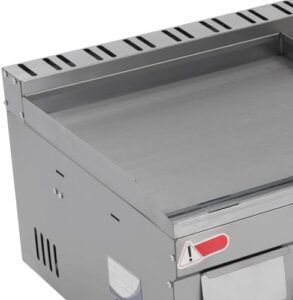 Upgrade your food service with the Commercial Flat Top Gas Propane Griddle Grill Deep Fryer 2-in-1, perfect for restaurants, shopping malls, and more. Cook up to 4 times faster than traditional methods.