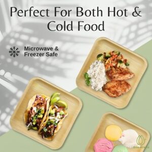 Discover compostable and biodegradable palm leaf plates perfect for weddings and events. Sturdy, odor-free, and microwave safe. Enjoy 10" dinnerware sets with 200 pieces.