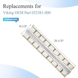 Upgrade your backyard grilling experience with the Z3238A (4-Pack) Viking BBQ Grill Briquette Tray, featuring heat plates measuring 21-1/2" x 5-1/2", perfect replacements for Viking Part 032381-000.