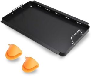 "Upgrade your outdoor cooking experience with this Charbroil Commercial Infrared Gas Grill griddle insert, perfect for 3-burner models. Easy to clean and durable design."