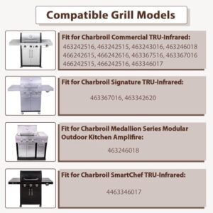 "Upgrade your outdoor cooking experience with this Charbroil Commercial Infrared Gas Grill griddle insert, perfect for 3-burner models. Easy to clean and durable design."