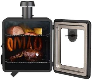 Here is your optimized meta description:

"Elevate your BBQ experience with the Pit Boss Side Smoker Attachment, featuring 2 adjustable vents and a compact design. Get ready for tender, smoky flavors without breaking the bank - save big on this must-have accessory!"