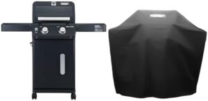 Enhance outdoor gatherings with the Monument Grills 2-Burner Stainless Steel Patio Grill, featuring Clearview Lid and foldable shelves for convenient storage. Perfect for small spaces! Up to 50% off with promo codes.