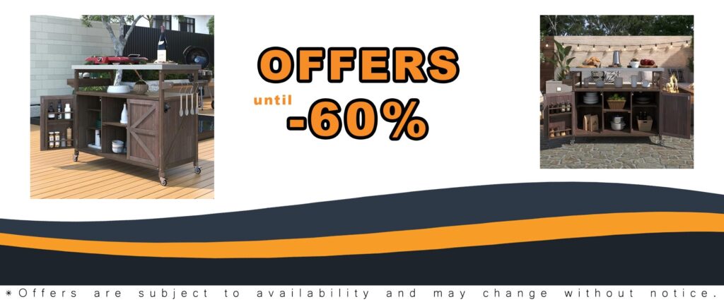50 Inch Outdoor Grill Cart with Stainless Steel Tabletop