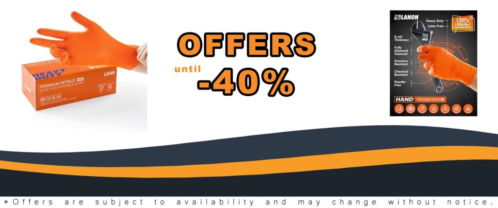 Heavy Duty 8mil Orange Disposable Nitrile Gloves - Mechanic & Food Safe Solution