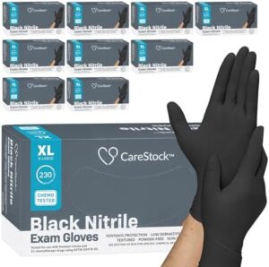Protect hands with the Black Nitrile Exam Gloves, powder-free and latex-free. Food safe and medical grade for confidence. 2300 count, X-Large size, perfect for medical professionals.
