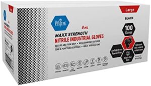 Maximize your industrial protection with MED PRIDE's Maxx Strength Nitrile gloves, featuring diamond texture and 8 mil thickness for tear-resistance. Perfect for heavy-duty tasks with a discount available!