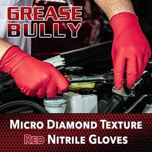 Get superior grip and protection with EPPCO Grease Bully 7-Mil Red Nitrile Gloves, perfect for mechanics, offering textured grip and powder-free design.