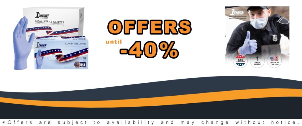 1st Choice 3 Mil Blue Indigo Nitrile Disposable Gloves