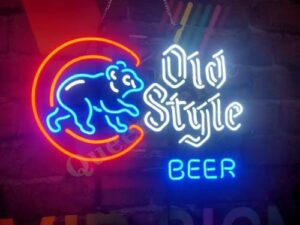 Here is the meta description:

"Brighten up your beer bar with this authentic Chicago Cubs neon sign, handcrafted in multiple sizes. Perfect for pub decor and a must-have for baseball fans"