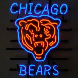Illuminate your home bar with the Queen Sense 20"x16" neon sign featuring Bear's Logo, a unique Chicago-inspired design. Perfect for beer enthusiasts and pub lovers alike, this A120CBBOL lamp makes a great gift.