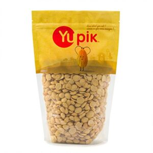 Indulge in the crunchiest snack with Yupik Blanched Marcona Almonds, 2.2 lb pack, gluten-free, vegan, and kosher certified, rich in fiber for a healthy treat!