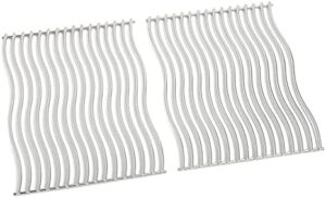 Here is the optimized SEO meta description:

"Enhance your grilling experience with S83001 Replacement Porcelainized Nonstick Stainless Steel Waved Cooking Grids, perfect for LEX 485 Grills. Set of 2 grids at a great value."