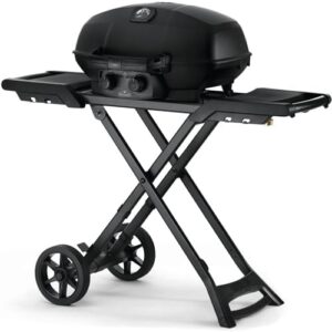 Here is the generated SEO meta description:

"Perfect travel grill for outdoor adventures. Portable Propane Gas Grill PRO285X-PHM with scissor cart, ideal for camping and BBQ on-the-go."