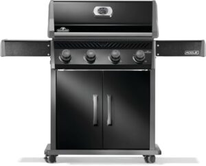 Sear with precision and style using the Rogue 525 Propane Gas Grill, featuring 4 burners, black finish, and stainless steel grids. Ideal for backyard BBQs, this grill offers reliable cooking results and durability.