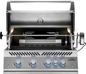 Here is the optimized SEO meta description:

"Upgrade your outdoor cooking with the BIG32RBPSS-1 Stainless Steel 32-Inch Gas Grill Head featuring infrared rear burners and 4 commercial-grade propane grills. Get ready to sizzle with this premium gas grill."