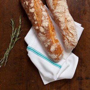 Here is the output:

"Upgrade your commercial kitchen with these 100% cotton dish towels, featuring a herringbone design and bleach resistance. Perfect for restaurants and bars, this pack of 300 towels offers great value at an affordable price."