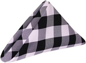 Elevate your table setting with Ultimate Textile's 10 dozen polyester napkins. 17 x 17-inch checkered cloth in black and white for a stylish touch. Perfect for everyday use or special occasions.