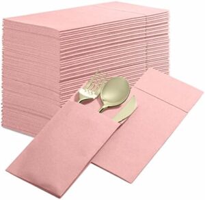 Elevate your dining experience with these innovative linen-feel dinner napkins featuring a built-in flatware pocket. Perfect for weddings, parties, and everyday use, this 500-pack offers exceptional value.