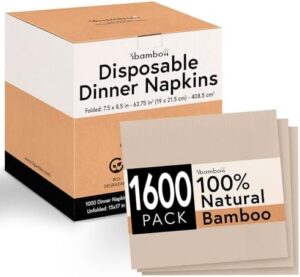 Discover the eco-friendly alternative to traditional paper towels with these 100% bamboo dinner napkins, offering a compostable and FSC certified solution for your daily needs. Perfect for meals, events, or everyday use.