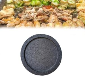 Here is the meta description:

"Grill like a pro with this volcanic stone comal, perfect for tabletop BBQ cooking. Compact 30cm size and edge bundle design for easy meat preparation."
