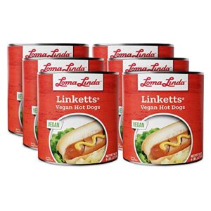 Discover the delicious Loma Linda Plant-Based Hot Dogs, 6 pack of 96 oz Linketts. Enjoy a tasty and healthy snack with no artificial preservatives or flavors. Perfect for meal prep or family gatherings!