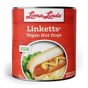 Discover the delicious Loma Linda Plant-Based Hot Dogs, 6 pack of 96 oz Linketts. Enjoy a tasty and healthy snack with no artificial preservatives or flavors. Perfect for meal prep or family gatherings!