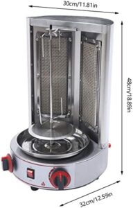 Here is the generated SEO meta description:

"Maximize your commercial or home cooking experience with this professional doner kebab machine featuring automatic rotation and vertical broiling. Perfect for restaurants, dinner parties, or backyard barbecues."