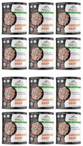 Stock your emergency food supply with Mountain Essentials Canned Ground Beef, a fully cooked, no-water-added, and preservative-free option. Perfect for hiking, backpacking, and camping. Pack of 12 cans.