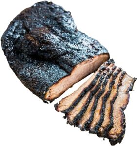 Here is the optimized meta description:

"Indulge in tender, flavorful 18-hour smoked brisket, fully cooked and blast-chilled for ultimate tenderness. Perfect for holidays, festive dinners, or gifts (8-10 lbs)"
