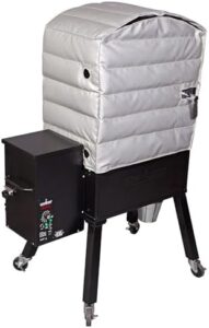 Here is the optimized SEO meta description:

"Keep your Camp Chef Pellet Grill or Smoker warm and ready to use with this insulated blanket, maintaining internal temperatures in cold weather. Perfect accessory for optimal grilling and smoking experiences."